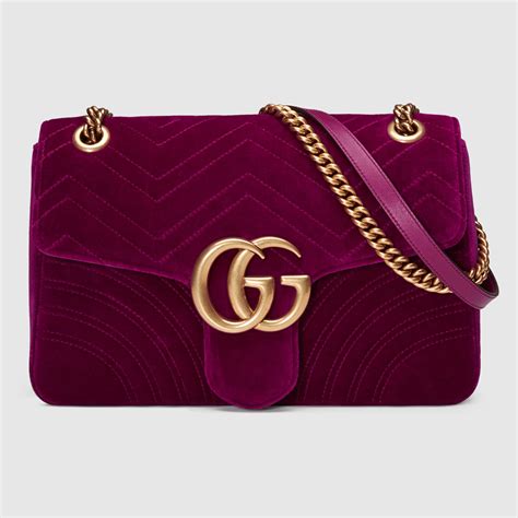 gucci gg bag velvet|gucci velvet bag fuchsia.